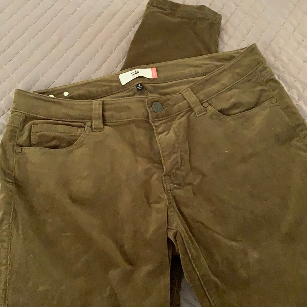 Cabi golden green stretch cords
